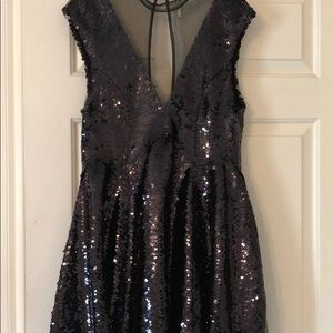 Free people black sequin dress